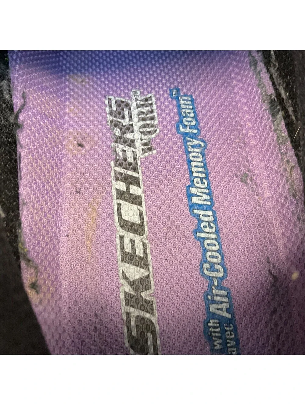 SKECHERS Womens Static Dissipative Lace Up Work Shoes 99B96553 Black Purple 9M
